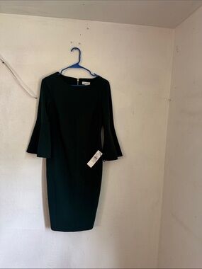 Calvin Klein dark Green Dress size 6
